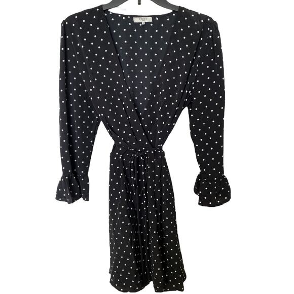 FRNCH Polka Dot Wrap Dress - Picture 3 of 8